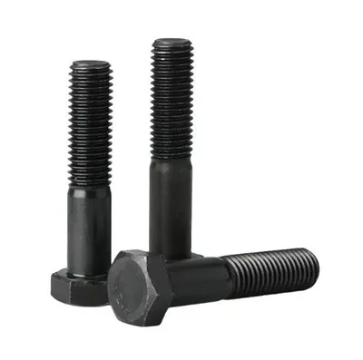 Din931 Carbon Steel Qib 4.8 nrog Dub Plated Hex Bolt Ib Nrab Xov